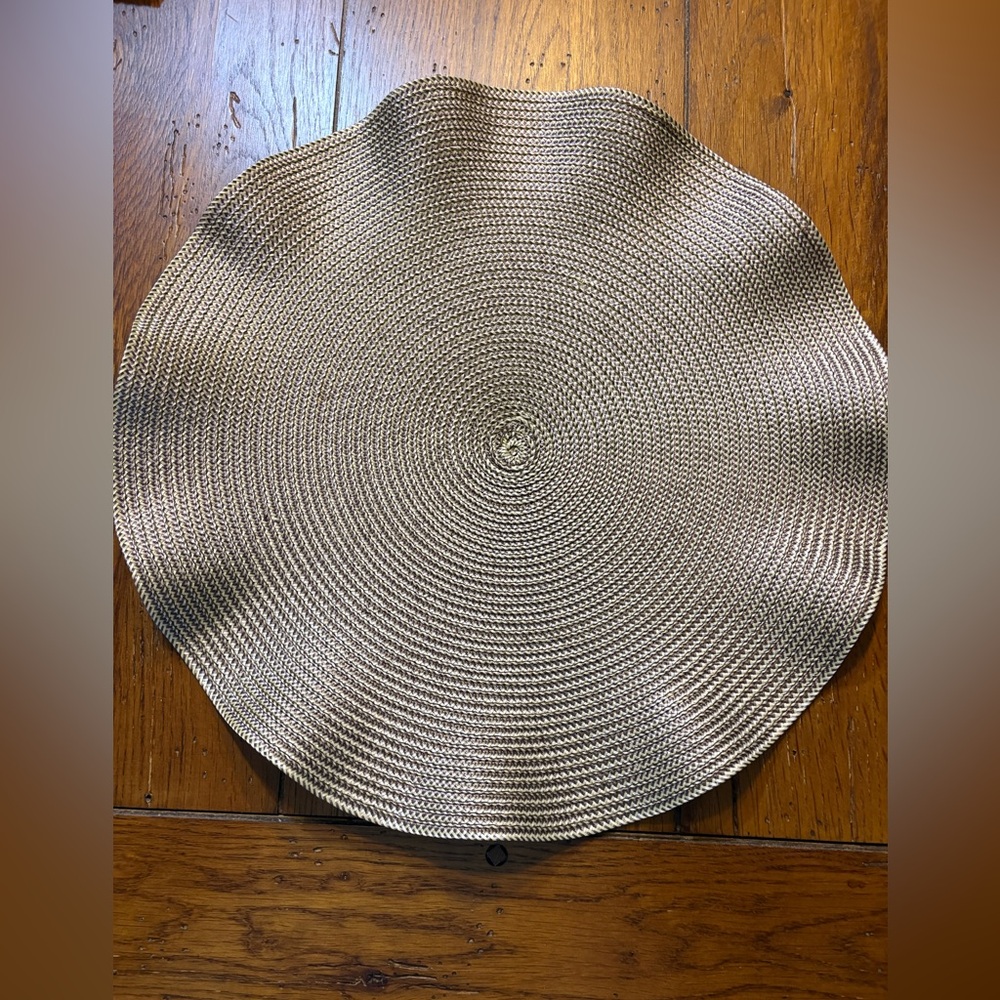 Pottery Barn - round rattan placemats